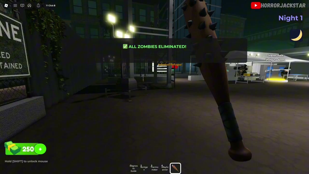 Night combat with the spiked baseball bat